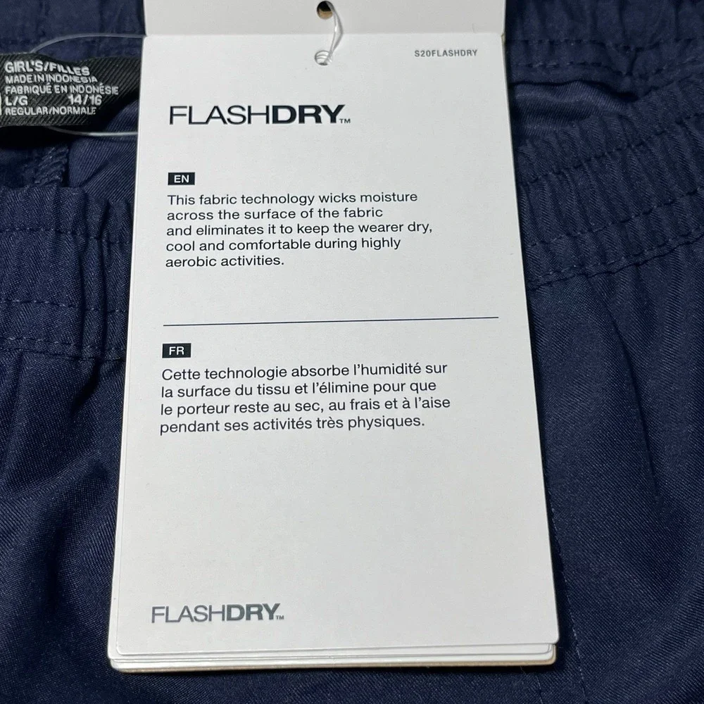 NEW The North Face Girls Class V Water Short Flash Dry Hiking Blue Large (14/16)